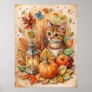 Póster Poster Autunm Pumpkins
