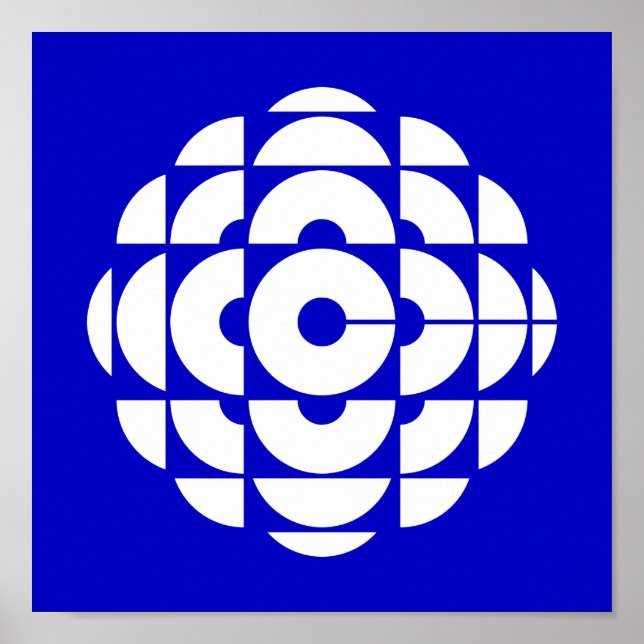Póster Poster azul con el logotipo CBC 1986 (Frente)