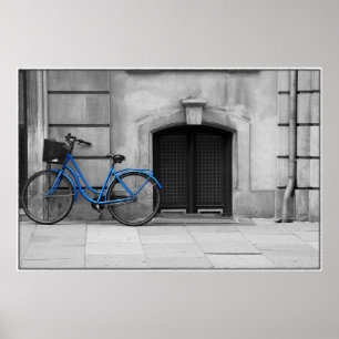 Póster Poster azul de la bicicleta