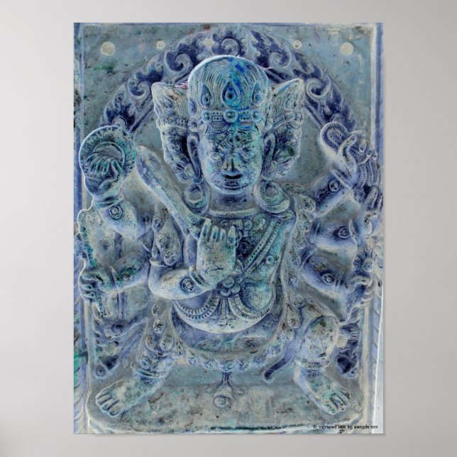 Póster Poster azul de Vajrapani (Frente)