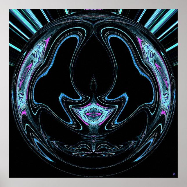 Póster Poster azul del planeta (Frente)