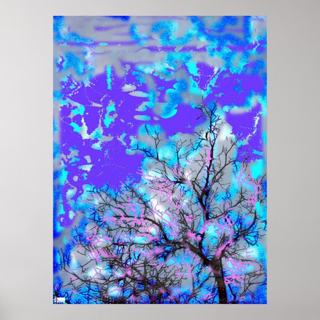 Póster Poster azul eléctrico (Frente)