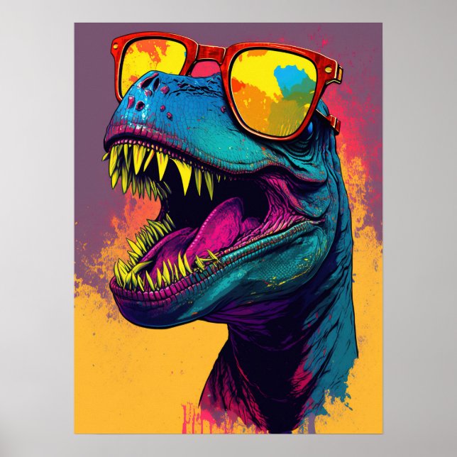 Póster Poster Azul Naranja Guay Rex (Frente)