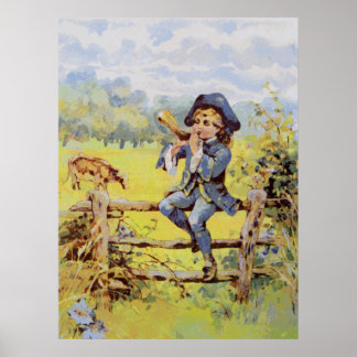 Póster Poster azul pequeño