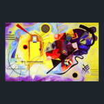 Póster Poster azul rojo amarillo de Kandinsky<br><div class="desc">Wassily Kandinsky poster amarillo rojo azul. Pintura de óleo sobre lienzo de 1925. El artista ruso Wassily Kandinsky progresó a través de múltiples periodos a lo largo de su carrera, su periodo abstracto es posiblemente el más dinámico y aclamado críticamente. El rojo amarillo y azul es una de sus pinturas...</div>