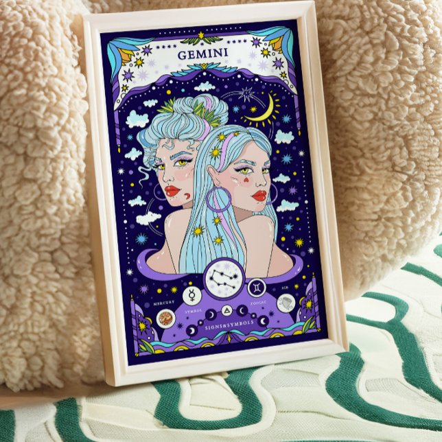 Póster Poster azul zodiaco de Gemini - versátil y aireado (Subido por el creador)