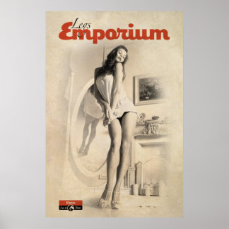 Póster Poster B&W de espejo de aumento de pinza de venado