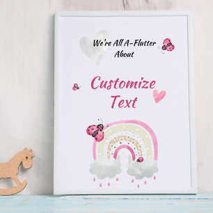 Póster Poster Baby Shower de Ladybug