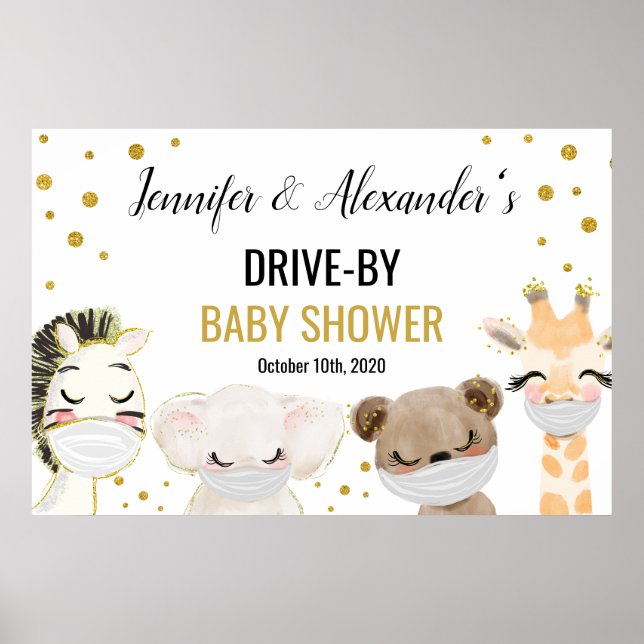 Póster Poster Baby Shower de unidad (Frente)