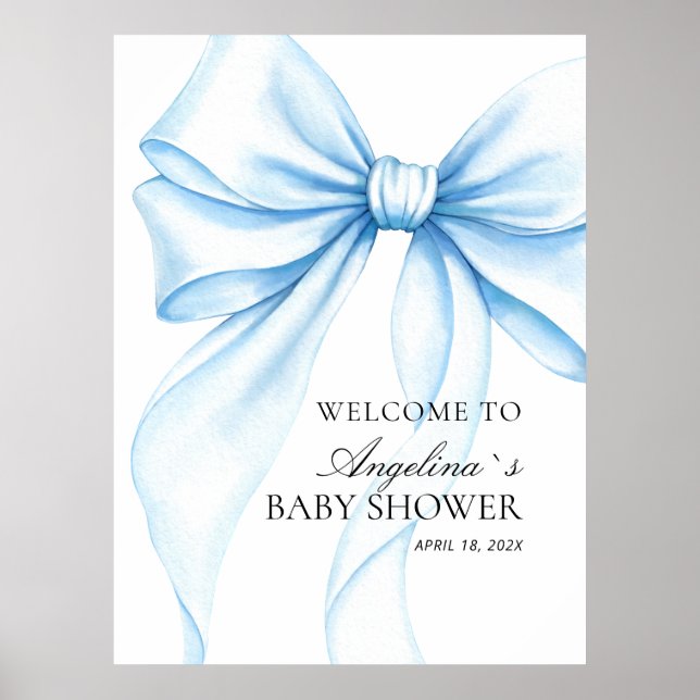 Póster Poster Baby showerv delicate bow. (Frente)