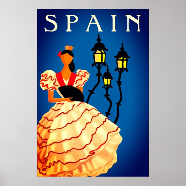 Póster Poster bailarín flamenco de España (Frente)