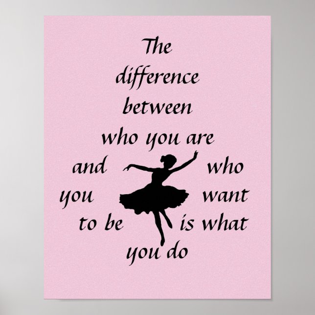 Póster poster "Bailarín motivacional" (Frente)