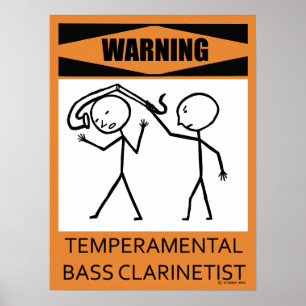 Póster Poster bajo temperamental amonestador del