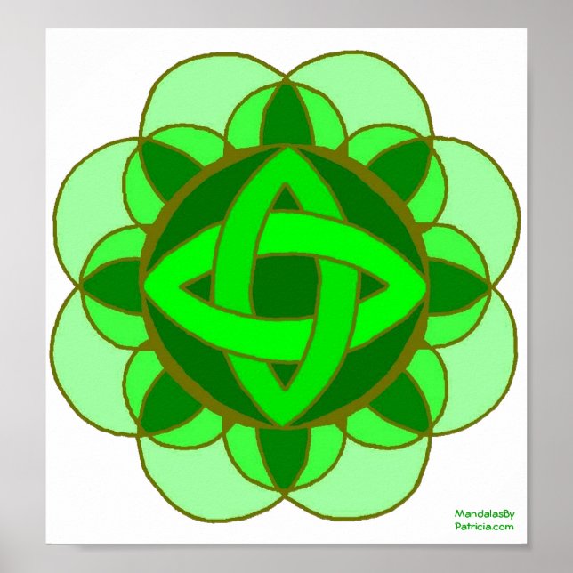 Póster poster "Balanceando el corazón Chakra" (Frente)