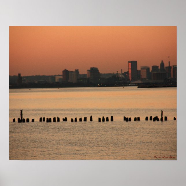 Póster Poster Baltimore City Sunset (Frente)