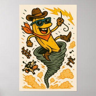 Póster Poster Banana Cowboy Tornado