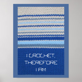 Póster Poster - Bandas azules en Crochet