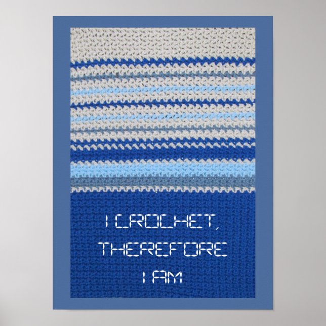 Póster Poster - Bandas azules en Crochet (Frente)
