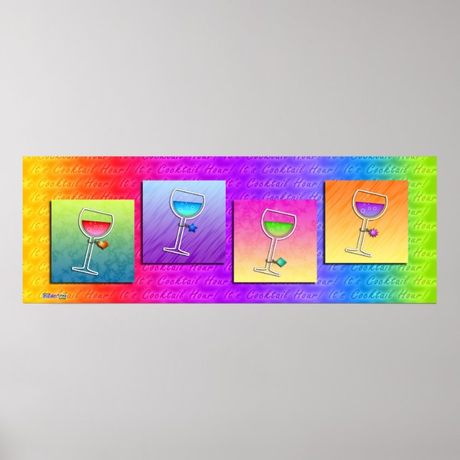 Póster Póster, Banner - Vino Pop Art (Frente)