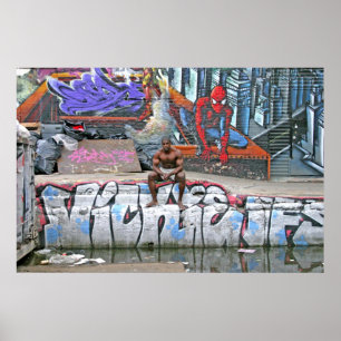 Póster Poster, "Baño urbano"