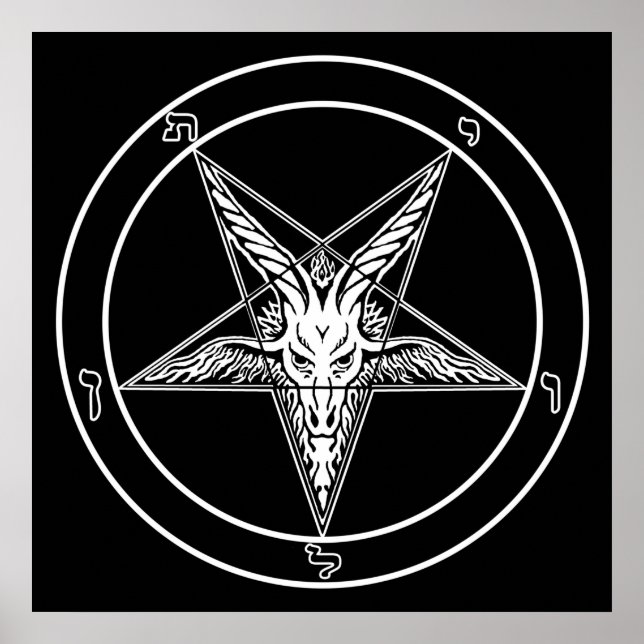 Póster Poster Baphomet de estilo antiguo - 2 pies cuadrad (Frente)