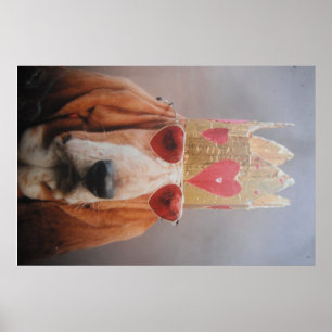 Póster Poster Basset Hound King