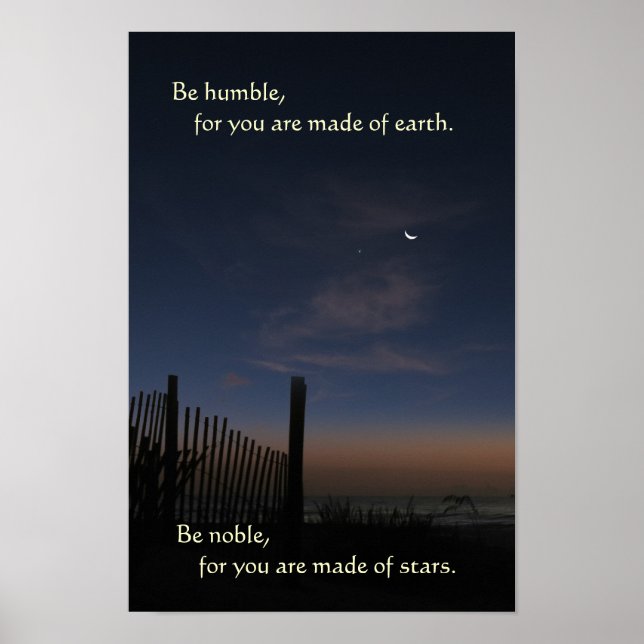 Póster Poster "Be Noble" de Beach Moon Sunrise (Frente)