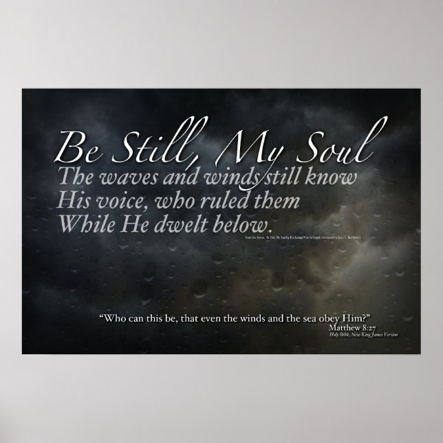Póster poster "Be Still My Soul" (Frente)