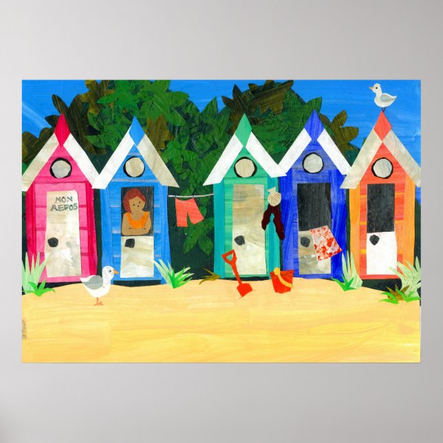 Póster poster "Beach Huts" (Frente)