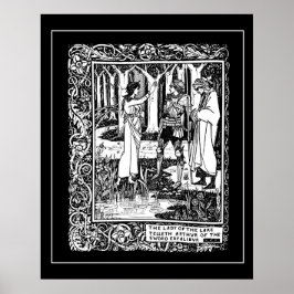 Póster Poster Beardsley King Arthur Excalibur