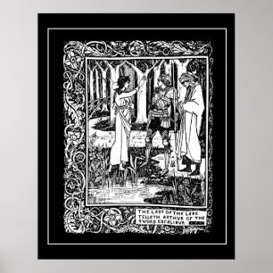 Póster Poster Beardsley King Arthur Excalibur