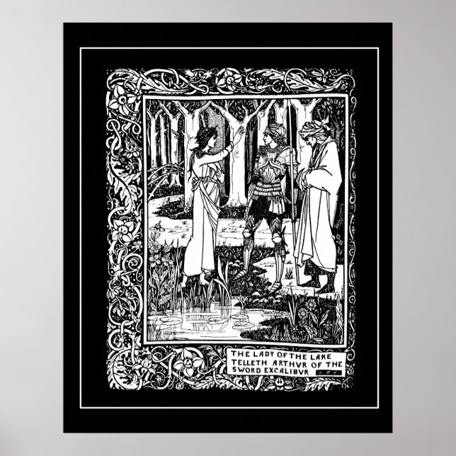 Póster Poster Beardsley King Arthur Excalibur (Frente)