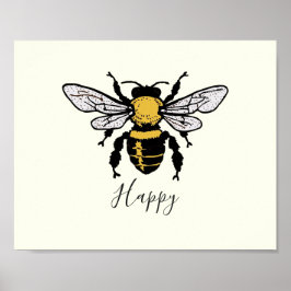 Póster Poster Bee Happy