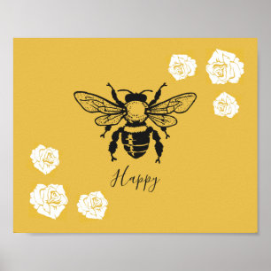 Póster Poster Bee Happy