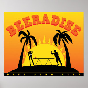 Póster Poster Beeradise Beer Pong