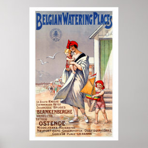 Póster Poster belga del viaje del vintage de los lugares
