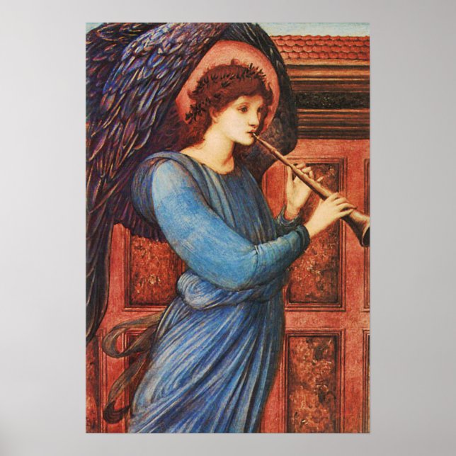 Póster Poster Bella Artes de ángel musical inspirador (Frente)