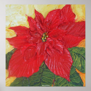 Póster Poster Bella Artes de Poinsettia Roja