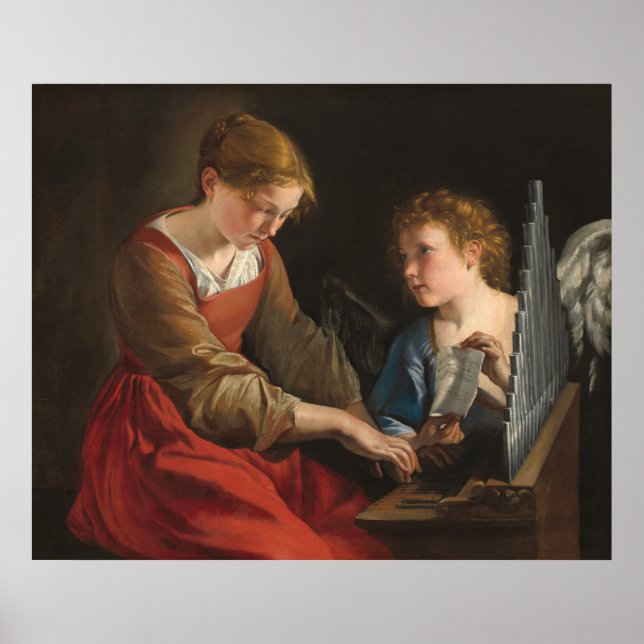Póster Poster Bella Artes de Saint Cecilia - Orazio Genti (Frente)