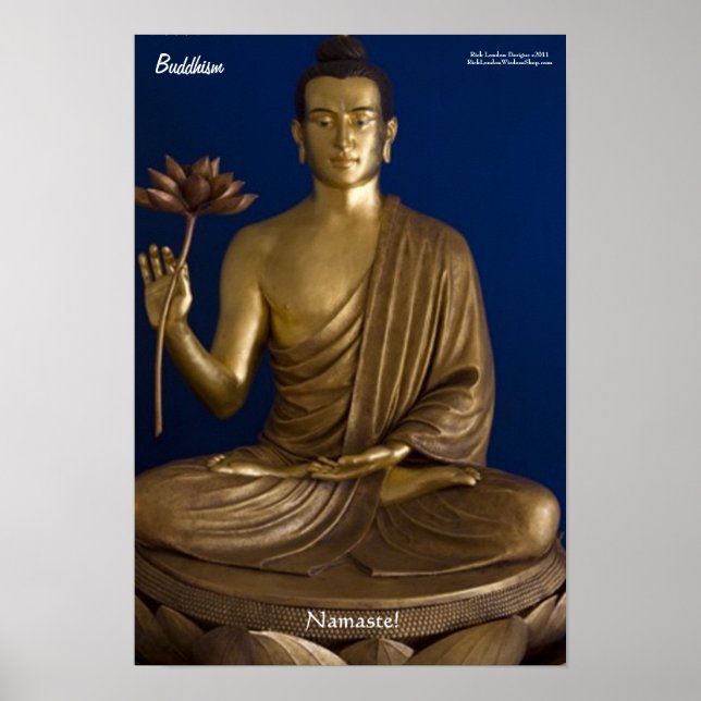 Póster Poster Bella Artes "Namaste" del budismo (Frente)