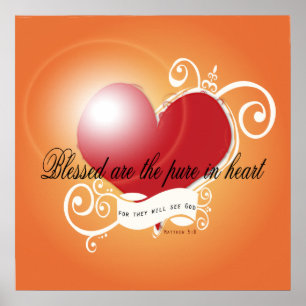 Póster Poster - Benditos son los Pure in Heart Matthew 5:
