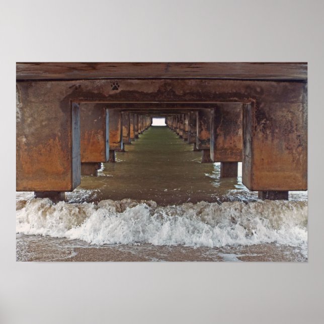 PÓSTER POSTER "BENEATH HANALEI PIER" (KAUAI, HAWAII) (Frente)