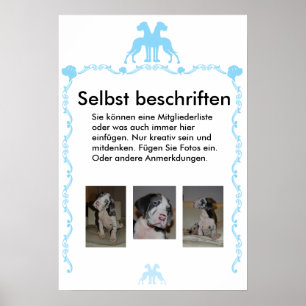 Póster Poster Beschriftet