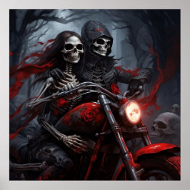 Póster Poster Biker au Charme Rebelle