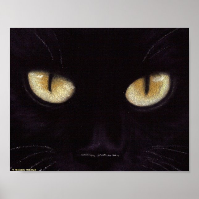 Póster Poster Black Cat Big Eyes (Frente)