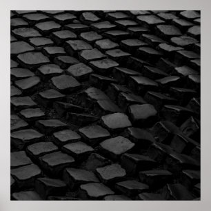 Póster Poster Black Cobblestones