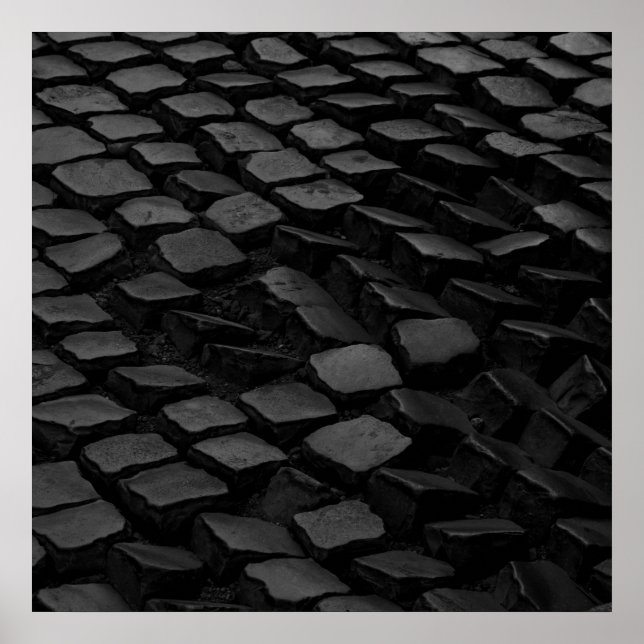 Póster Poster Black Cobblestones (Frente)