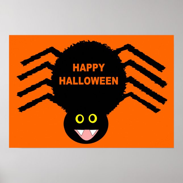 Póster Poster Black Spider Halloween (Frente)