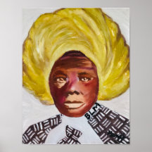 Poster blanco Queen Harriet Tubman 11x14