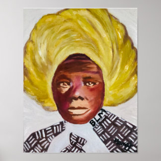 Póster Poster blanco Queen Harriet Tubman 11x14